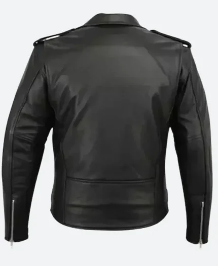An T-Eilean The Island Calum Mac'Illeathain Leather Jacket Back Image