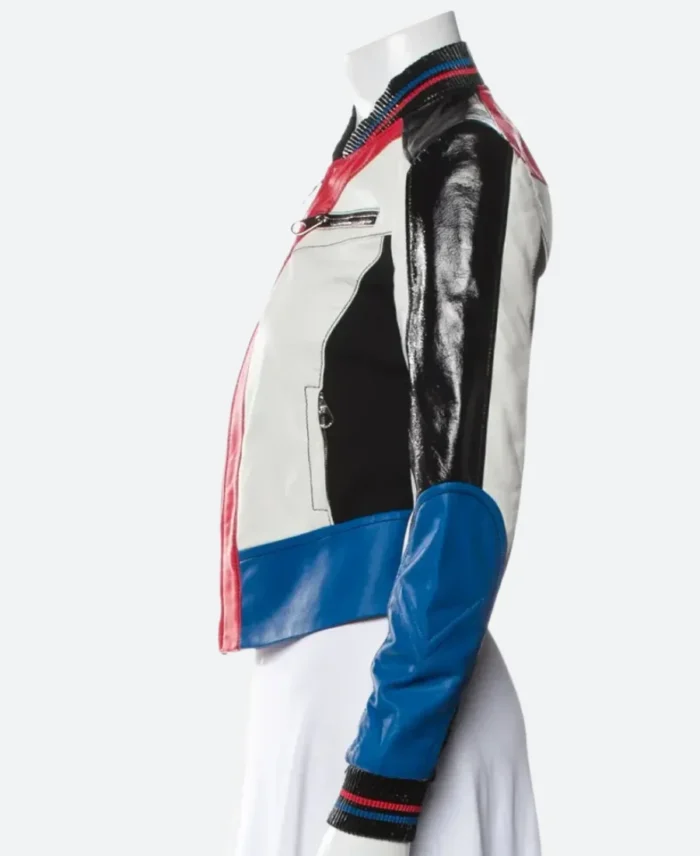 Gigi Hadid Leather Jacket Side Image