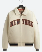 Kith & Avirex New York Knicks Leather Jacket Front Image