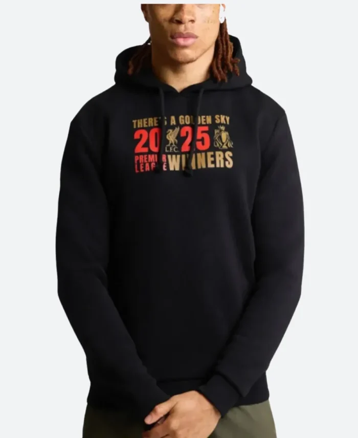 LFC EPL Champions 24_25 Hoodie Front Black Image