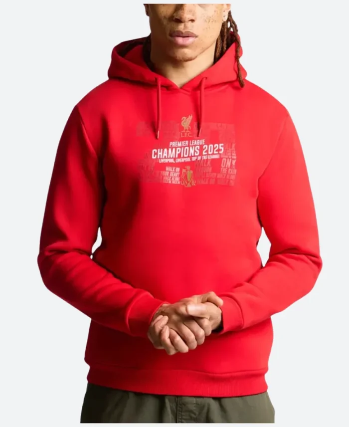 LFC EPL Champions 24_25 Hoodie Front Black Image