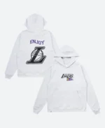 Los Angeles Lakers Enjoy Basketball Hoodie Front & BAck image