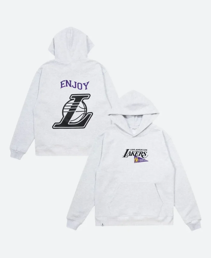 Los Angeles Lakers Enjoy Basketball Hoodie Front & BAck image