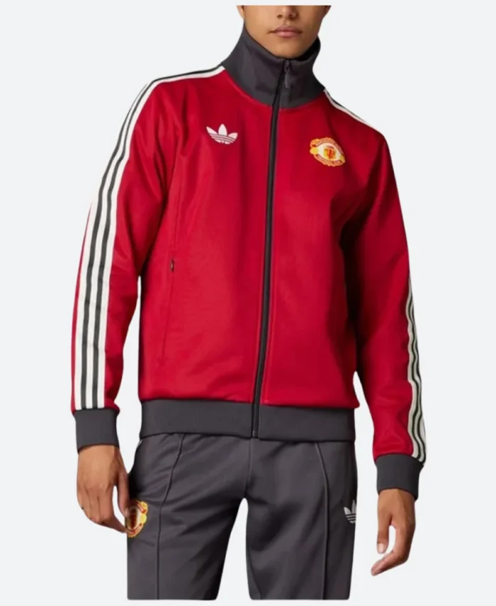 Manchester United Red Track Jacket Full Image