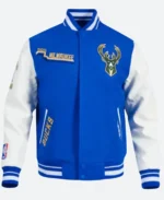 Milwaukee Bucks 2025 Varsity Jacket Front Image