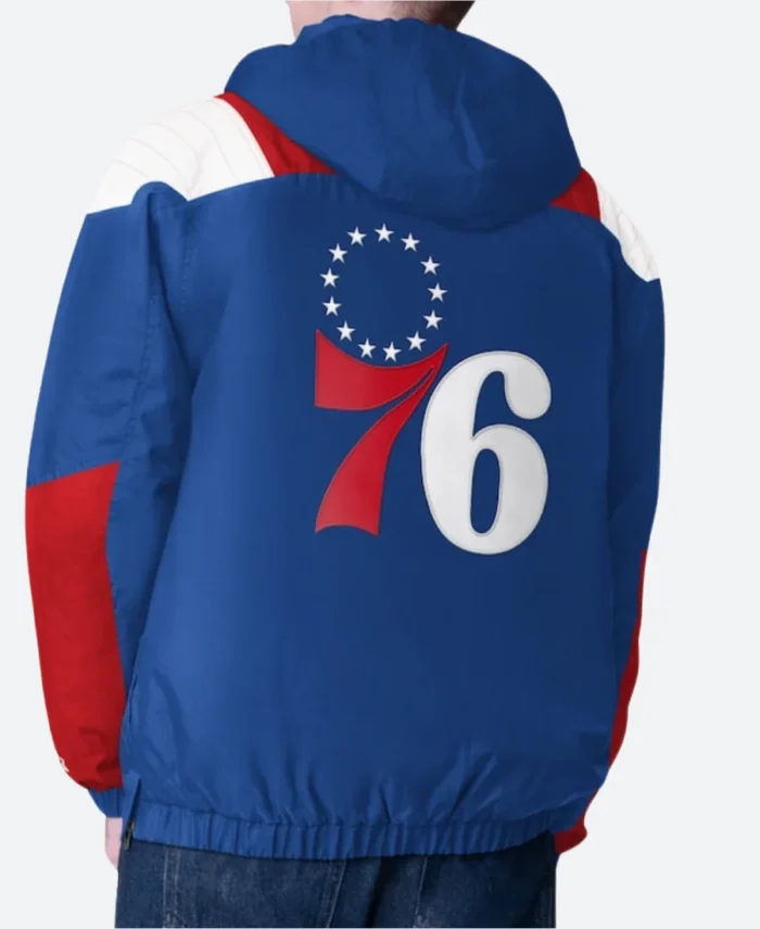Philadelphia 76ers Hooded Jacket Back Image