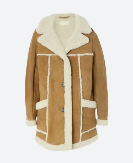 Superman And Lois S02 Lana Lang Suede Leather Coat Front Image