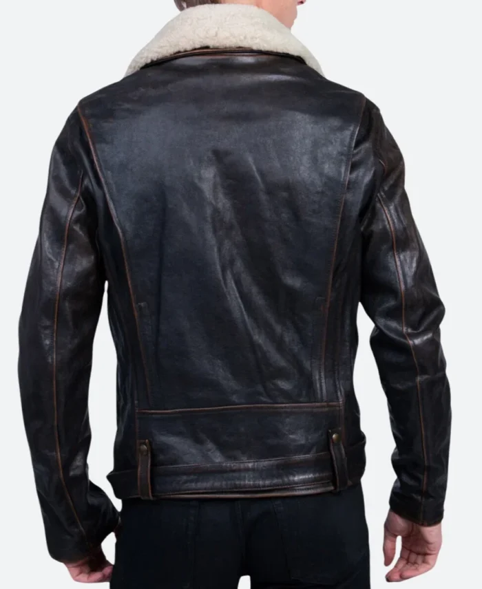 Superman And Lois S02 Sam Lane Leather Jacket Back Image