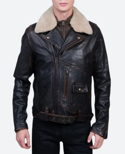 Superman And Lois S02 Sam Lane Leather Jacket Front Image
