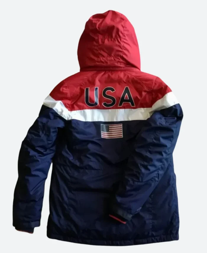 Team USA Olympics Ceremony Down Parka Jacket Back Image