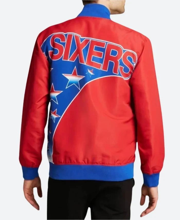 76ers Philadelphia Bomber Jacket Back Image