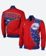 76ers Philadelphia Bomber Jacket Front & Back Image