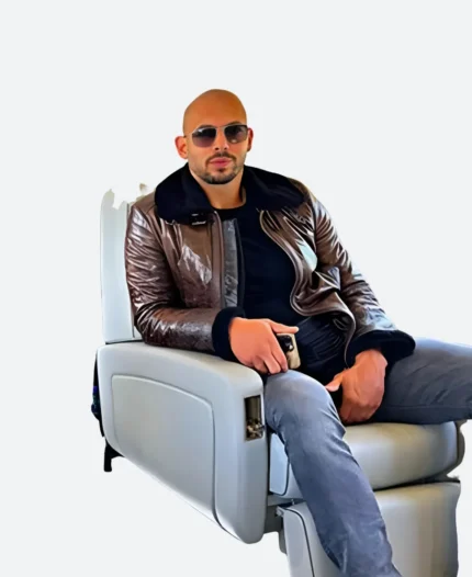 Andrew Tate Leather Jacket Front Image