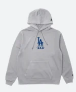 Born X Raised LA Dodgers BXR Hoodie Grey Back Image