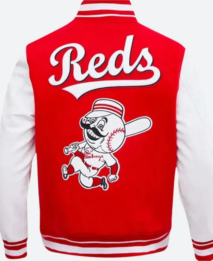 Cincinnati Reds Letterman Varsity Jacket Style 01 Back Image