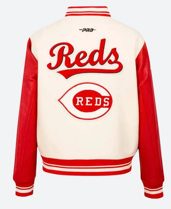 Cincinnati Reds Letterman Varsity Jacket Style 02 Back Image