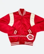 Cincinnati Reds Satin Varsity Jacket Front Style 01 Image