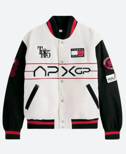 F1 Movie Joshua Pearce X APXGP Racing Varsity Jacket Front Image