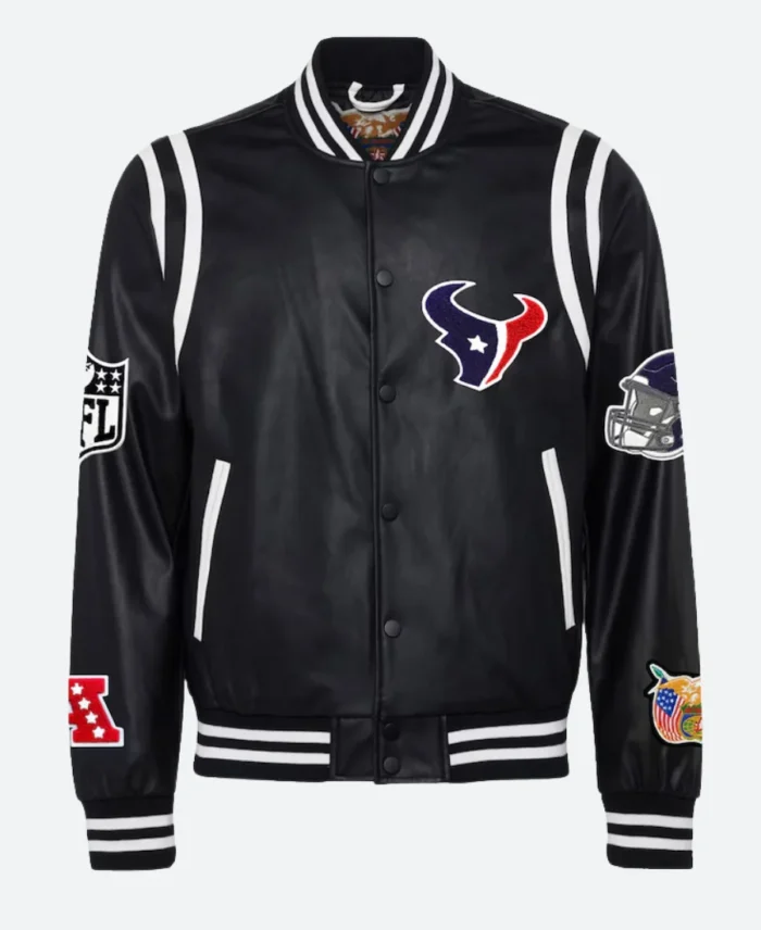 Houston Texans Black Leather Jacket - Image 2