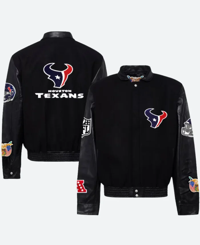 Houston Texans Black Varsity Jacket - Image 1
