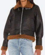 Law and Order Organized Crime Jet Slootmaekers Leather Jacket Front Image