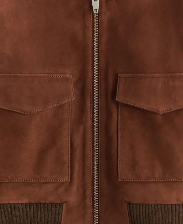 Superman 2025 Lois Lane Suede Leather Jacket Back Image