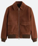 Superman 2025 Lois Lane Suede Leather Jacket Back Image