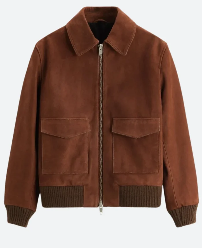 Superman 2025 Lois Lane Suede Leather Jacket Back Image
