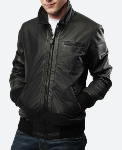 The Bear Richard Jerimovich Leather Jacket Back Image