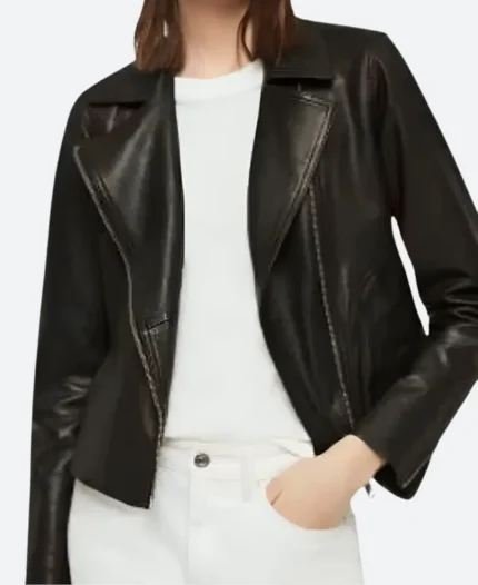 Untamed 2025 Naya Vasquez Leather Jacket Front Image